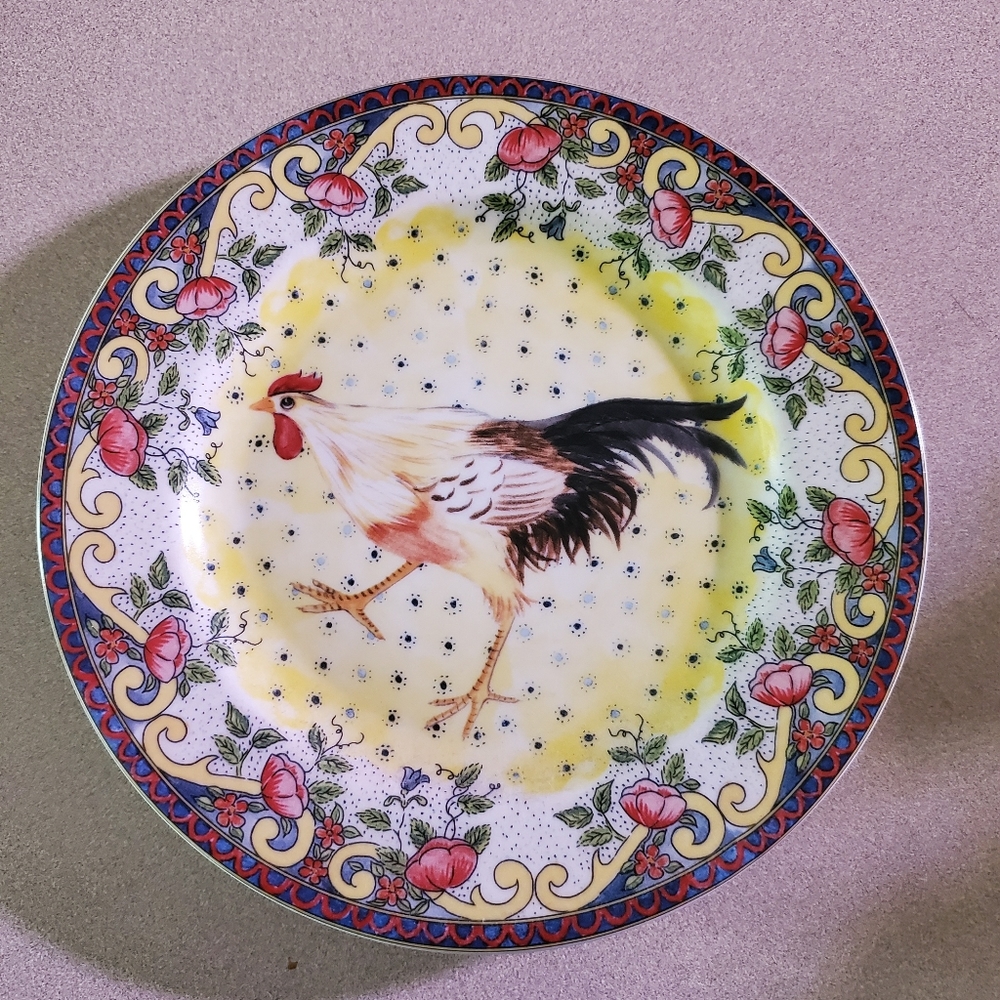 American Atelier Rooster Salad Plate